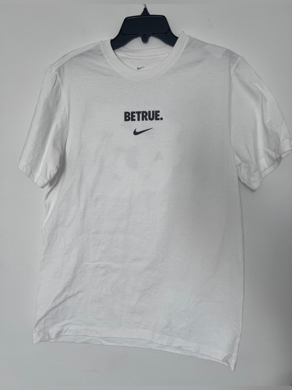 Nike BETRUE White Short Sleeve Crew T-Shirt with Chest Logo